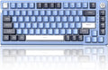 MageGee SKY81 75% Mechanical Gaming Keyboard, Gasket Hot Swappable Wired Custom Creamy Keyboard w/ 5-Layer Sound Padding, Knob Control, RGB Backlit, NKRO for Win/Mac (Prussian Blue, Blue Whale Switch) by MageGee