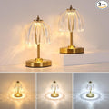 Shenmoyl Set of 2 Tulip Table Lamp with 5200mAh Battery & Touch Control, Cordless Small Table Lamp with 3 Colors, Rechargeable Battery Operated Table Lamps for Nightstand, Bedroom (Transparent Tulip) by Shenmoyl