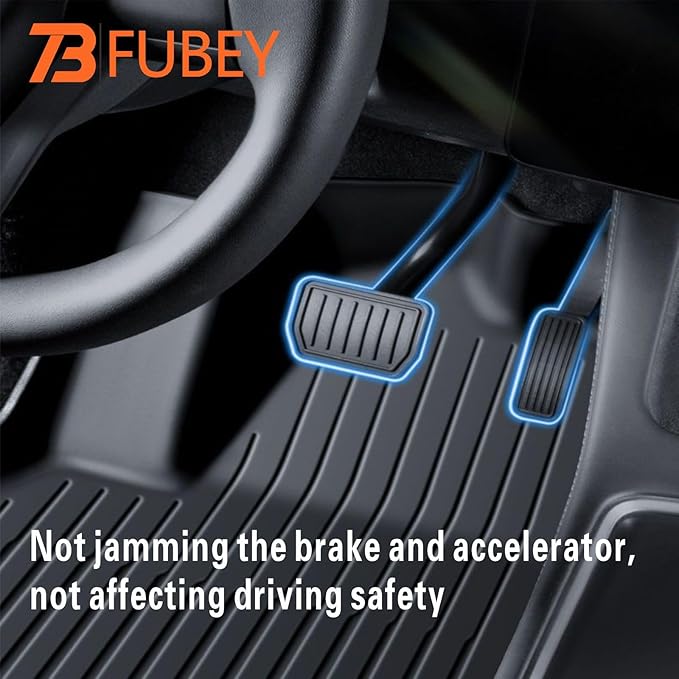 Floor Mats for 2025-2026 Tesla Model Y Juniper (Premium & Performance, Not Fit Standard), 3 PCS Tesla Model Y 5-Seat Accseeories Front & Rear Set, Precision Custom All-Weather TPE Waterproof - Image 2