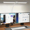 Desk Lamps for Home Office, Computer Light Bar, Double Head, White | Eye-Care Architect Light with Clamp, 3 Color Modes 10 Brightness, Adjustable for Reading, Study, Workbench by viivuu