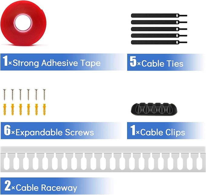 Cable Duct Management Raceway Kit, 31.4" (2 x 15.7) Server Rack Management, Hide Network HDMI VGA Cables, Open Slot Track Desk Wire Channel, White 2 Pack - Image 7