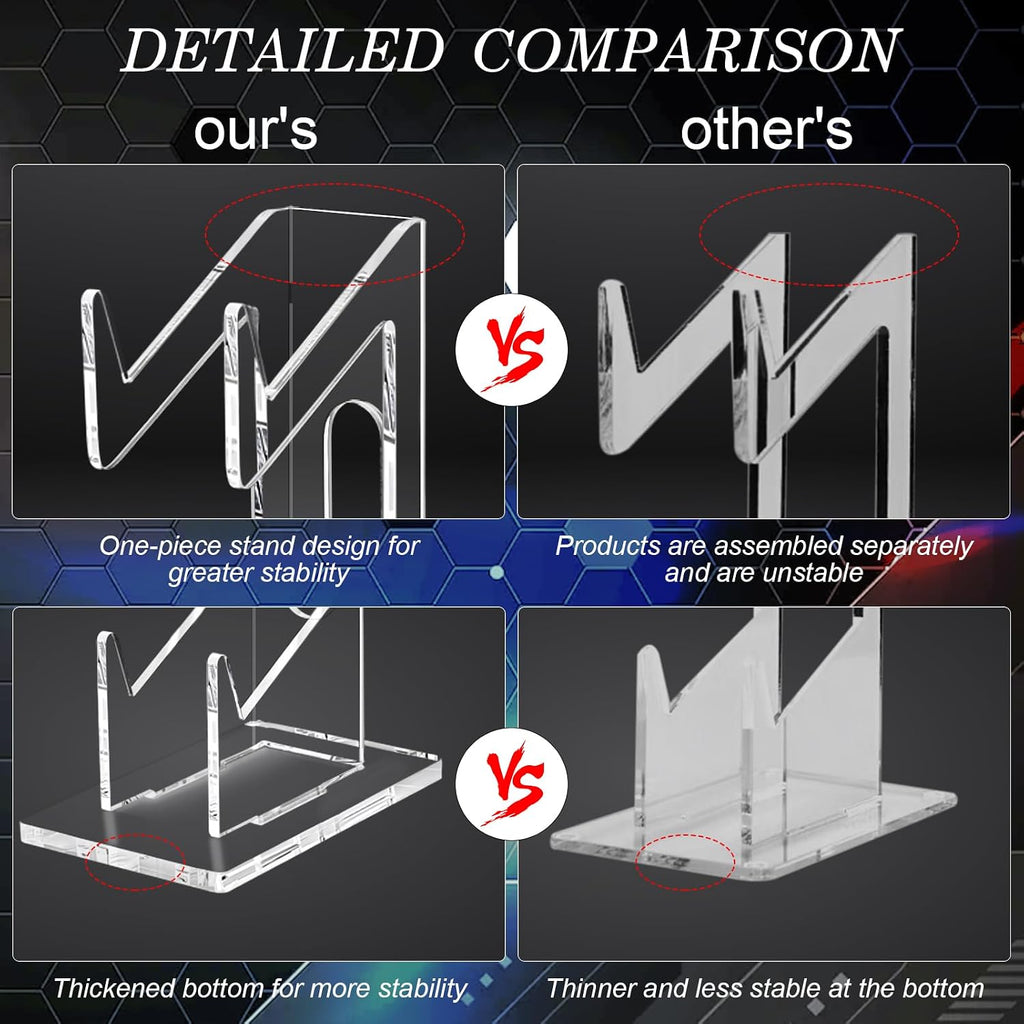 FYY Game Controller Holder 2 Pack - 2 Tiers Universal Dual Controller Stand Headphone Holder, Acrylic Clear Controller Display Stand Compatible with Nintendo Switch Xbox PS5 PS4 - Image 4