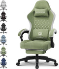 GTPLAYER Gaming Chair, Computer Office Chair with Pocket Spring Cushion, Linkage Armrests and Footrest, High Back Ergonomic Computer Chair with Lumbar Support Task Chair with Footrest by GTPLAYER