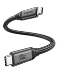 Silkland USB C Data Cable 20Gbps, 1FT USB C to USB C Cable, 240W Charging by Silkland