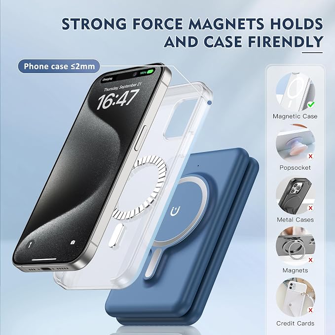 Wireless Charger iPhone - 3 in 1 Charging Station for Apple Devices for iPhone 17 16 15 14 13 12 Pro Max Plus - Foldable Magnetic Charging Pad for Apple Watch Series & Airpods Series - Image 4