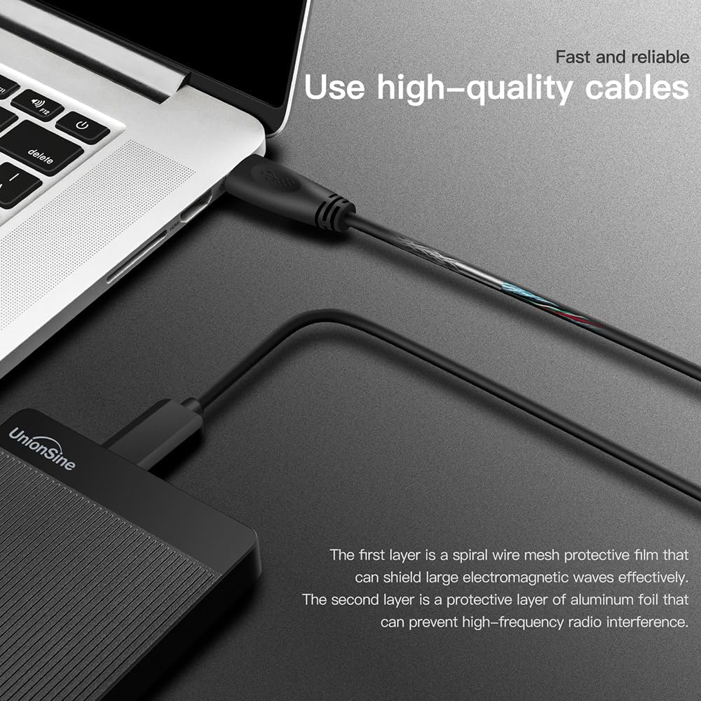 UnionSine 4TB Ultra Slim Portable External Hard Drive HDD-USB 3.0 - Image 5
