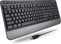 X9 Wired Ergonomic Keyboard - Comfortable Typing - Ergonomic Full Size USB Keyboard with Wrist Rest, Number Pad, Multimedia and 114 Keys - External Computer Keyboard for Laptop, Desktop and Office PC by X9Performance