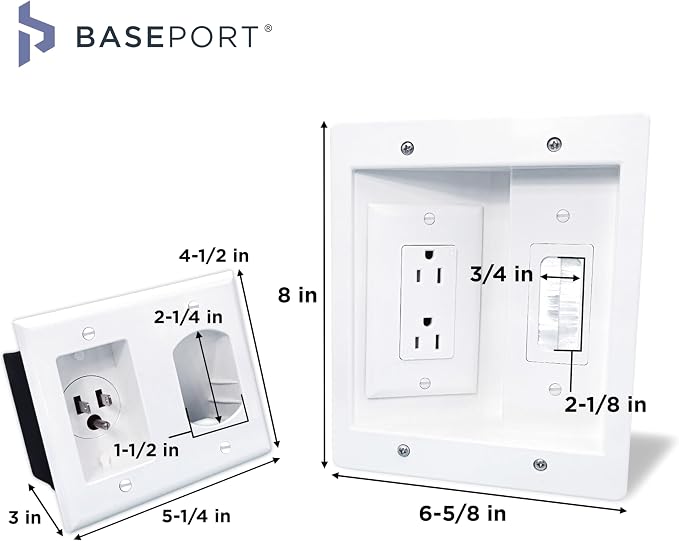 in Wall Cable Management Kit - Hide Wires Wall Mount TV Kit with Wall Cable Pass Through, Complete Cord Hider for Wall Mount TV - Image 2