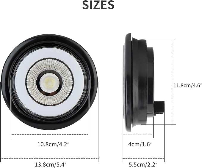 4 Inch LED Trailer Lights with Halo Ring, 32 LED Stop Turn Brake Light for Truck Semi Trailer RV, IP67 Waterproof Universal 12V Kit Includes Grommets & Pigtails (2pcs clear lens white light) - Image 3