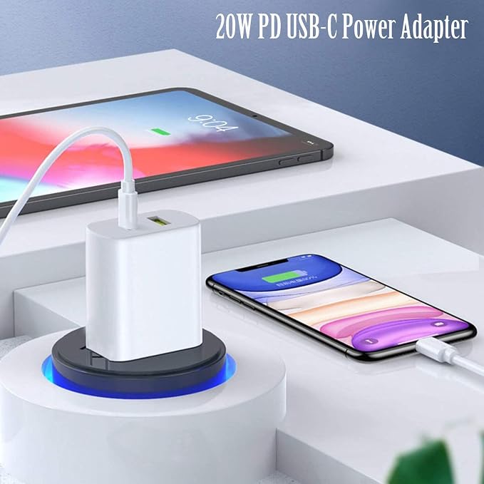 2 Pack USB C Charger Block, Dual Port Type C Wall Charger Fast Charging 20W Power Adapter Cube for iPhone 14/14 Pro/14 Pro Max/14 Plus/13/12/11, XS/XR/X, iPad, Samsung, More - Image 2