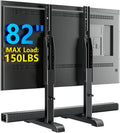 Universal TV Stand, Table Top TV Stand Base Wobble Replacement for Most 24 to 80 Inch LCD LED TVs, 7 Height Adjustable TV Legs Hold up to 150lbs, Max VESA 800x500mm, Black AX10TB02 by AX WABER