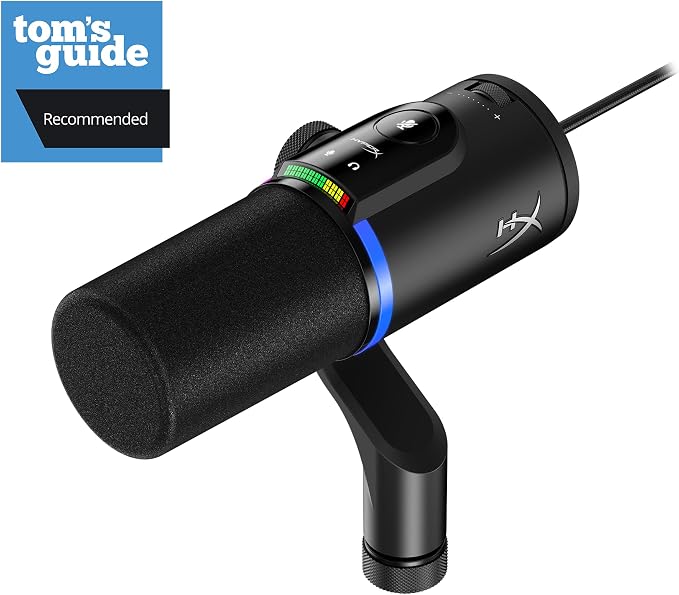 HyperX FlipCast Streaming XLR/USB Dynamic Microphone for PC, MacOS, PlayStation, Nintendo Switch, Broadcast Quality, USB, XLR, Universal Mount, Black - Image 2