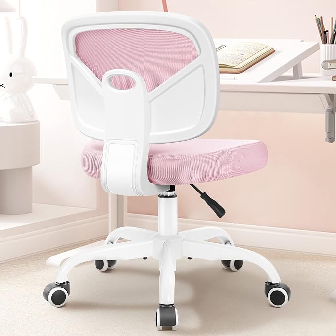 Kids Desk Chair, Pink Study Chair for Boys Girls with Height Adjustable, Swivel Mesh Task Student Chairs for 4-12, Growing Teen Office Chair for Home/School/Office (Pink) - Image 7