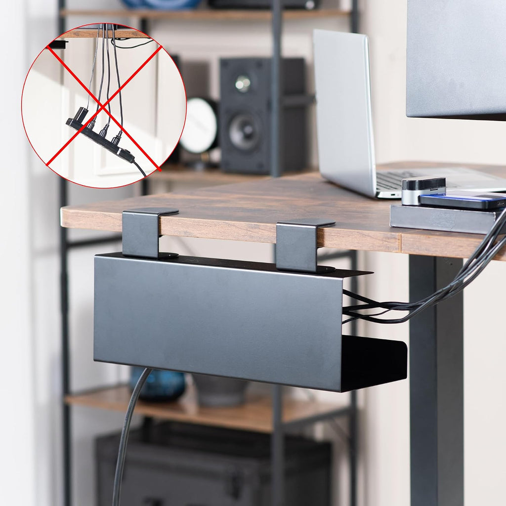 VIVO Clamp-on Cable Management Tray, 2 Pack, 17", Holds 11 lbs Each - Image 7