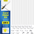 630in Cord Hider Kit, Cord Covers for Wires on Wall, Cord Hider for Wall Mount tv, tv Cable Hider Wall kit, Paintable Cable Raceway, Wire Covers for Cords, 40X L15.7in X W0.59in X H0.4in, White by YesBes