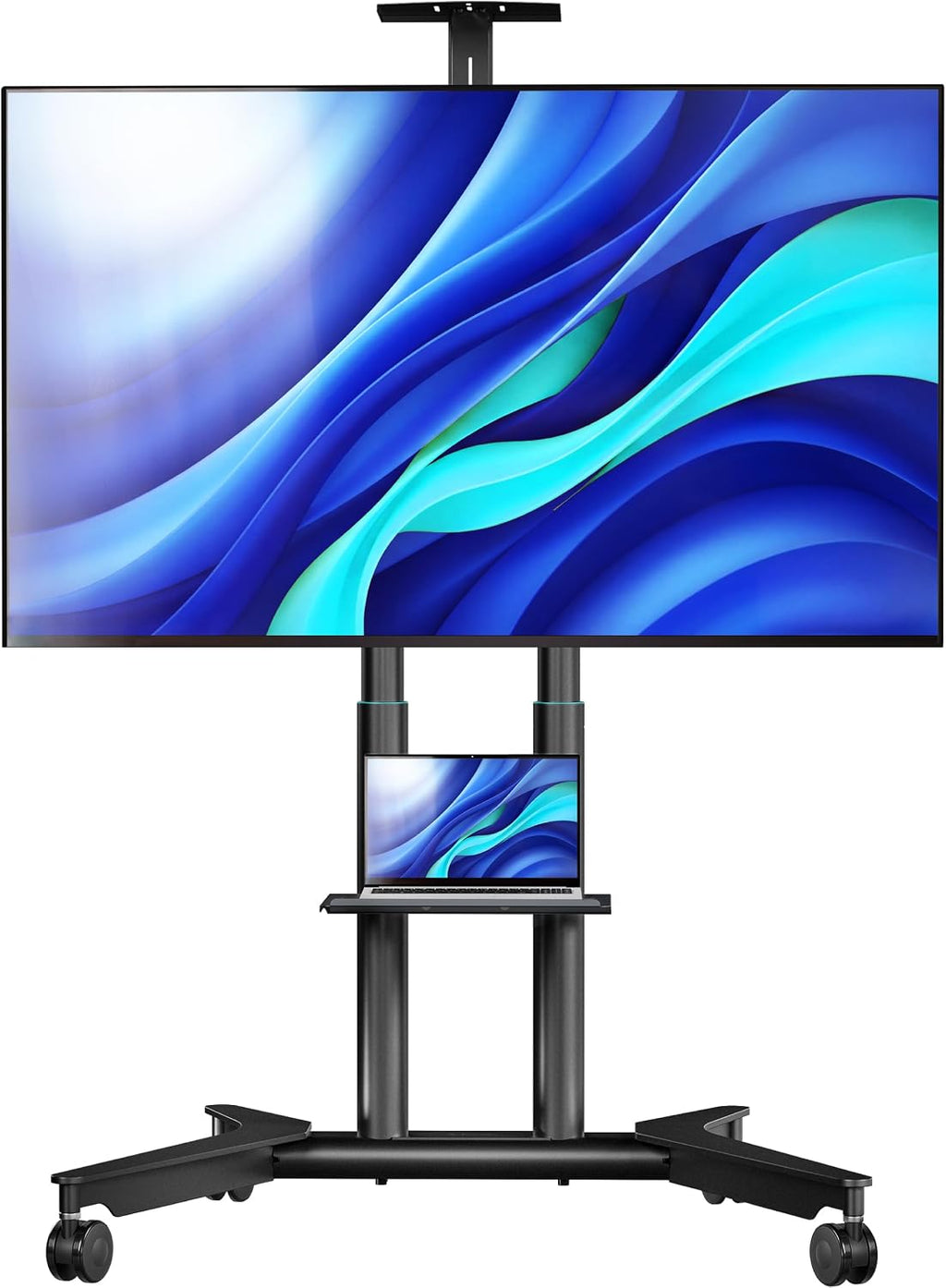 ONKRON Mobile TV Stand on Wheels 32-75 Inch, 110 lbs, VESA 600x400, Black by ONKRON