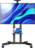 ONKRON Mobile TV Stand on Wheels 32-75 Inch, 110 lbs, VESA 600x400, Black by ONKRON