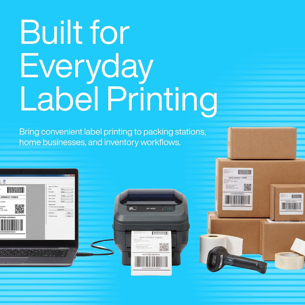 ZP450 Zebra Direct Thermal Label Barcode Printer - USB, Serial & Parallel - Image 7