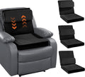 HOMBYS Recliner Seat Cushion with Lumbar Support Pillow and Adjustable Headrest, Medium Firm Foam Filling Chair Pad and Back Support, Non-Slip Design for Comfort and Pressure Reduce, Black by HOMBYS