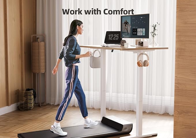 Claiks Electric Height Adjustable Standing Desk, 35x20 Inch, Nature | Smooth Height Adjustment, 3 Memory Presets, Cable Management Hub&Hook, Stable Steel Frame, 176lbs Capacity, Easy Assembly - Image 9