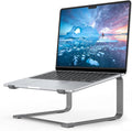 SOUNDANCE Laptop Stand for Desk, Ergonomic Metal Computer Riser for 12-17.3 Inch Laptops, Heavy Duty Stable Desktop Holder, Improves Eye Level & Workspace Organization, Grey by Soundance