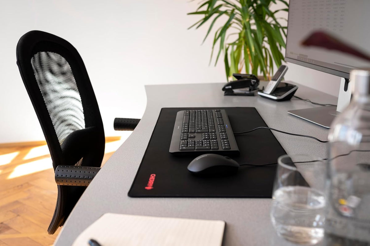Cherry MP 2000, Premium Mouse Pad in XXL (31.50" x 13.78" x 0.20"), Smooth Fabric Surface for Precision, Sewn Edges, Non-Slip Bottom, Rollable, Comfortable, Black - Image 7