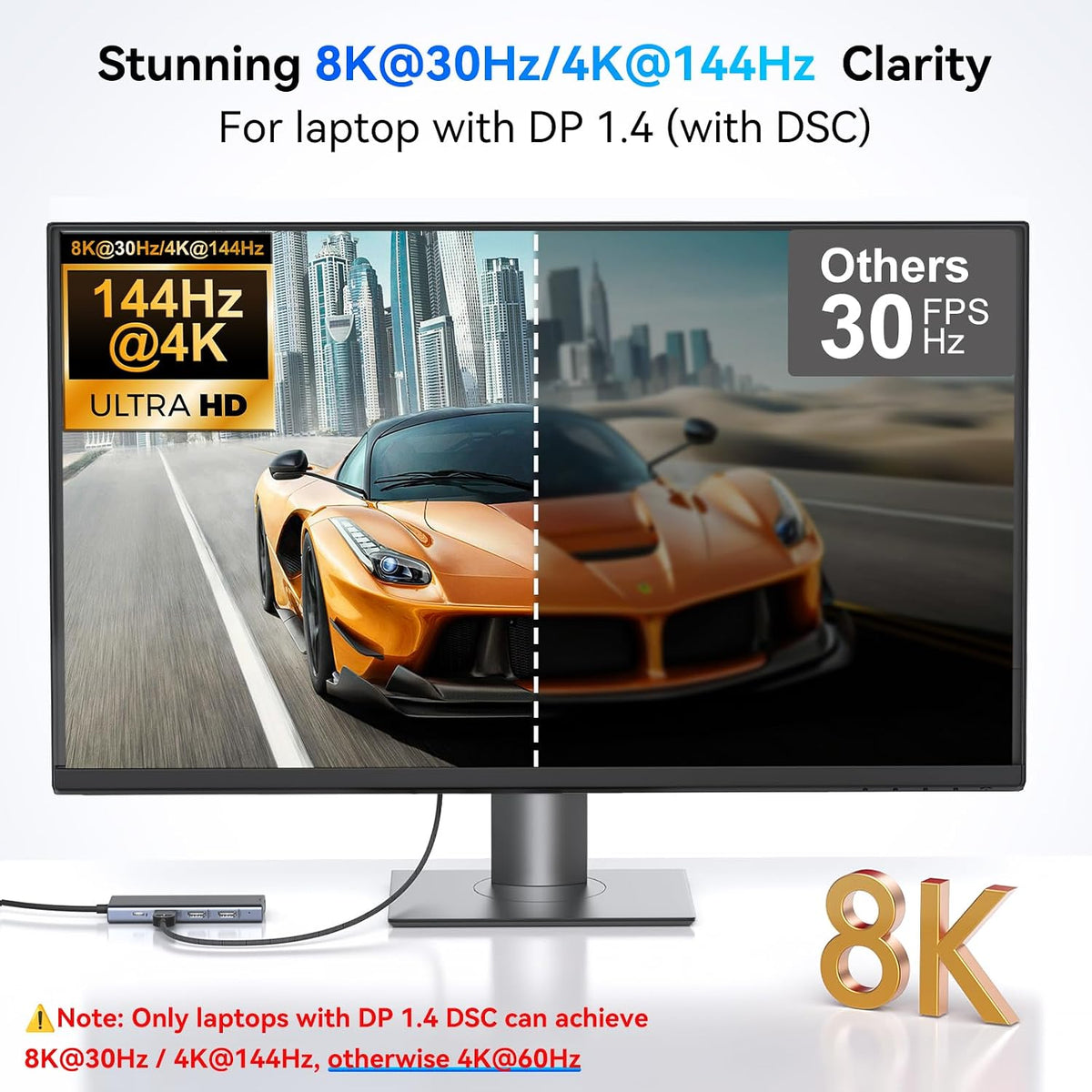 USB C Docking Station Dual Monitor for HP,Laptop Docking Station 3 Monitors - Image 3