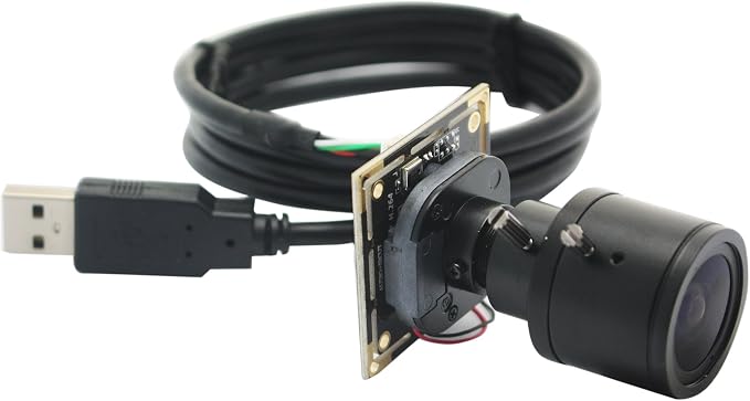 ELP H.264 1080P USB Camera Module with Microphone, 2.8-12mm 4X Zoom Webcam | Variable Focus PC Camera for Computer & Laptop, UVC USB2.0 Varifocal Lightburn Camera for Day Night Vision Home Security - Image 2
