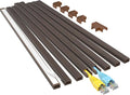 Yecaye Cord Hider, 113in One-Cord Cable Raceways, W0.59in H0.4in, Darkwood | TV Cord Covers for Wires on Wall, Easy Install Cable Management Kit for 2 Small Wires by Yecaye