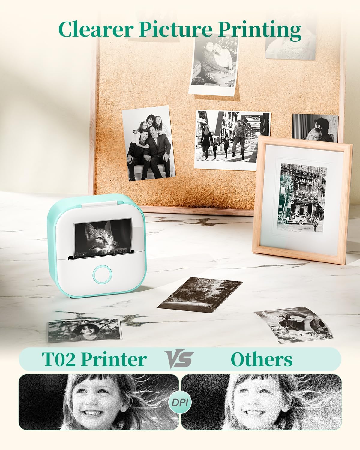 Mini Sticker Printer-T02 Mini Thermal Printer AI Sticker Maker with 600 Pcs - Image 5