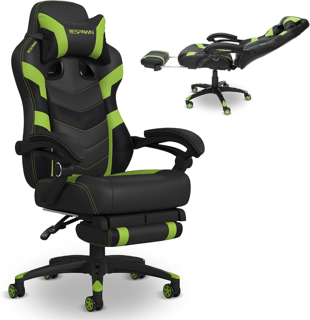 Respawn 110 Pro Ergonomic Gaming Chair with Footrest and Recline by RESPAWN
