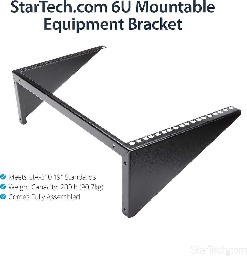 StarTech 6U Vertical Wall-Mount Patch Panel Rack, 19in, TAA (RK619WALLV) - Image 4