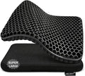 Gel Seat Cushion for Long Sitting, Super Large Gel Cushion for Pain Relief | 19x19inch Large Office Seat Cushion, Breathable Wheelchair Cushion Chair Pads - Relieve Sciatica, Tailbone, Coccyx & Hip Pain by Helishy