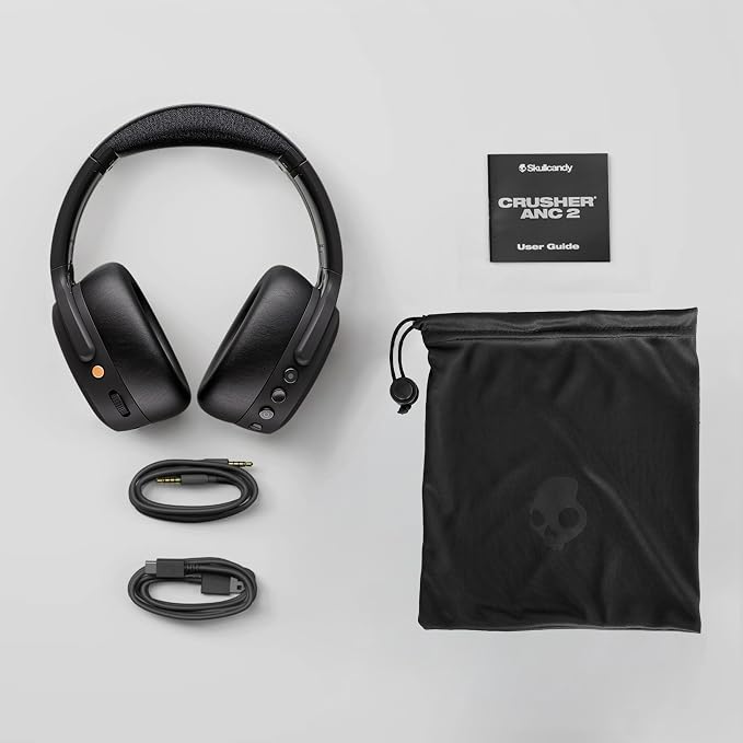 Skullcandy Crusher ANC 2 Noise Cancelling Wireless Headphones - Preppy Blue | Multi-Sensory Crusher Bass, Over-Ear Fit, Bluetooth, 60 Hours Battery, Working Out, Gym, Travel, Studying, Music, Gaming - Image 7