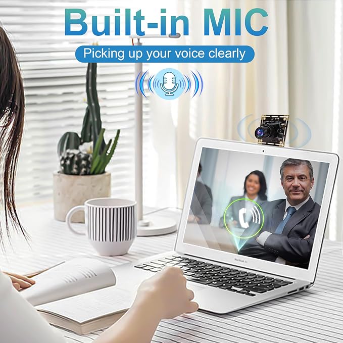 Sony IMX323 Mini USB Camera Module HD 1080P Low Light Webcam with Microphone, 3.6mm Lens, H.264 UVC USB2.0 for Laptop, 3.3ft/1M Cable - Image 5