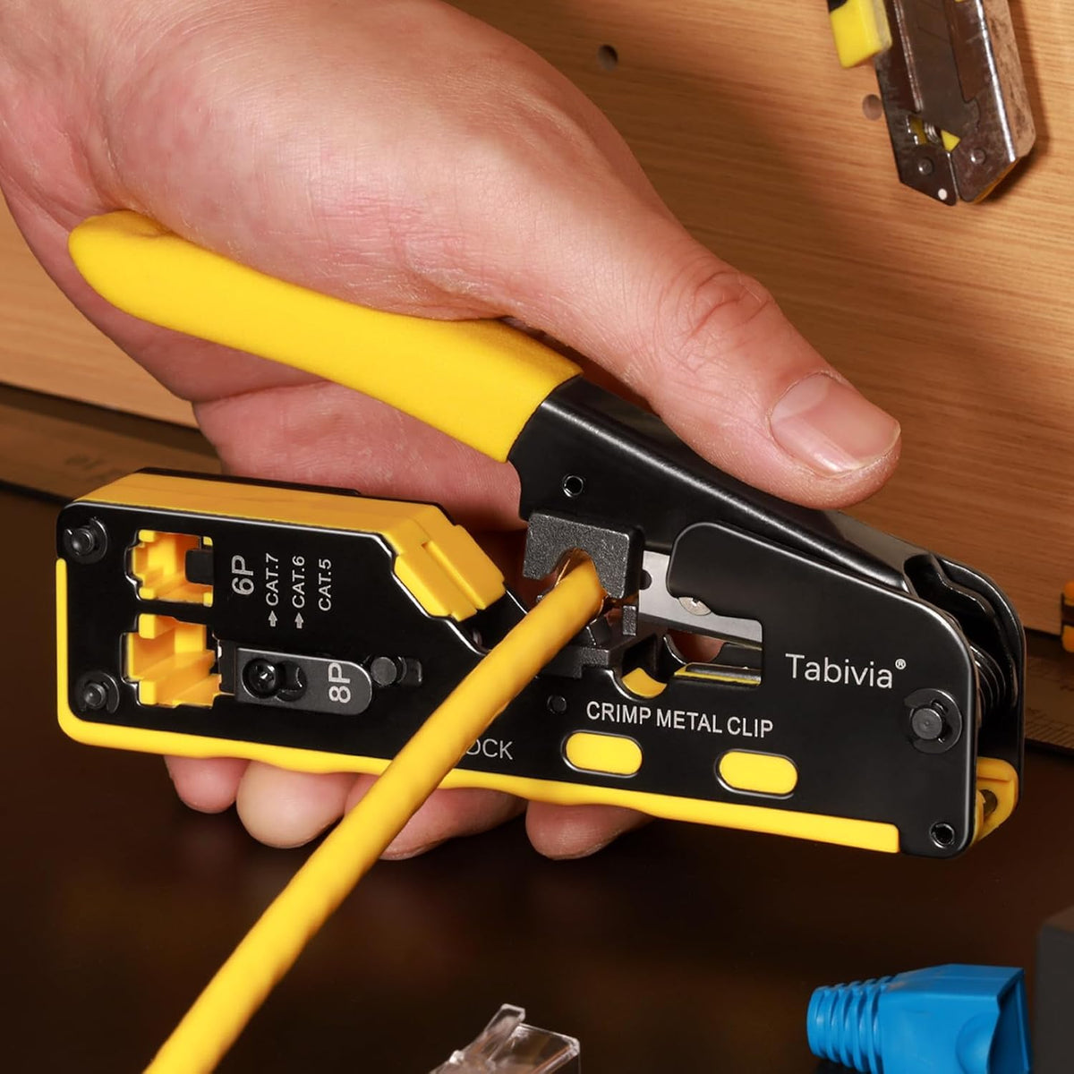 RJ45 Crimp Tool Kit Pass Through Ethernet Crimping Tool - Image 6