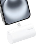 charmast Mini Portable Charger USB-C Connector, 5000mAh Small Power Bank | Lipstick-Size Battery Pack for iPhone 17/16/15 Samsung Android, Lightweight, Purse Ready, Direct Plug-in, 20W Fast Charging by charmast