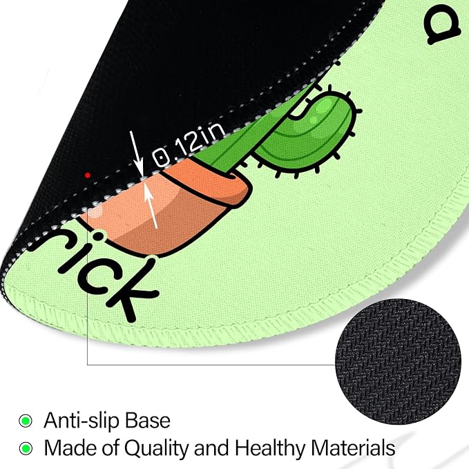 Funny Cute Work Mouse Pad, Small Round Mousepad for Desk, Laptop | Mini Travel Wireless Mice Pad for Computer, Office Accessories, Coworker Gifts, 8.6 x 8.6 inch - Image 6