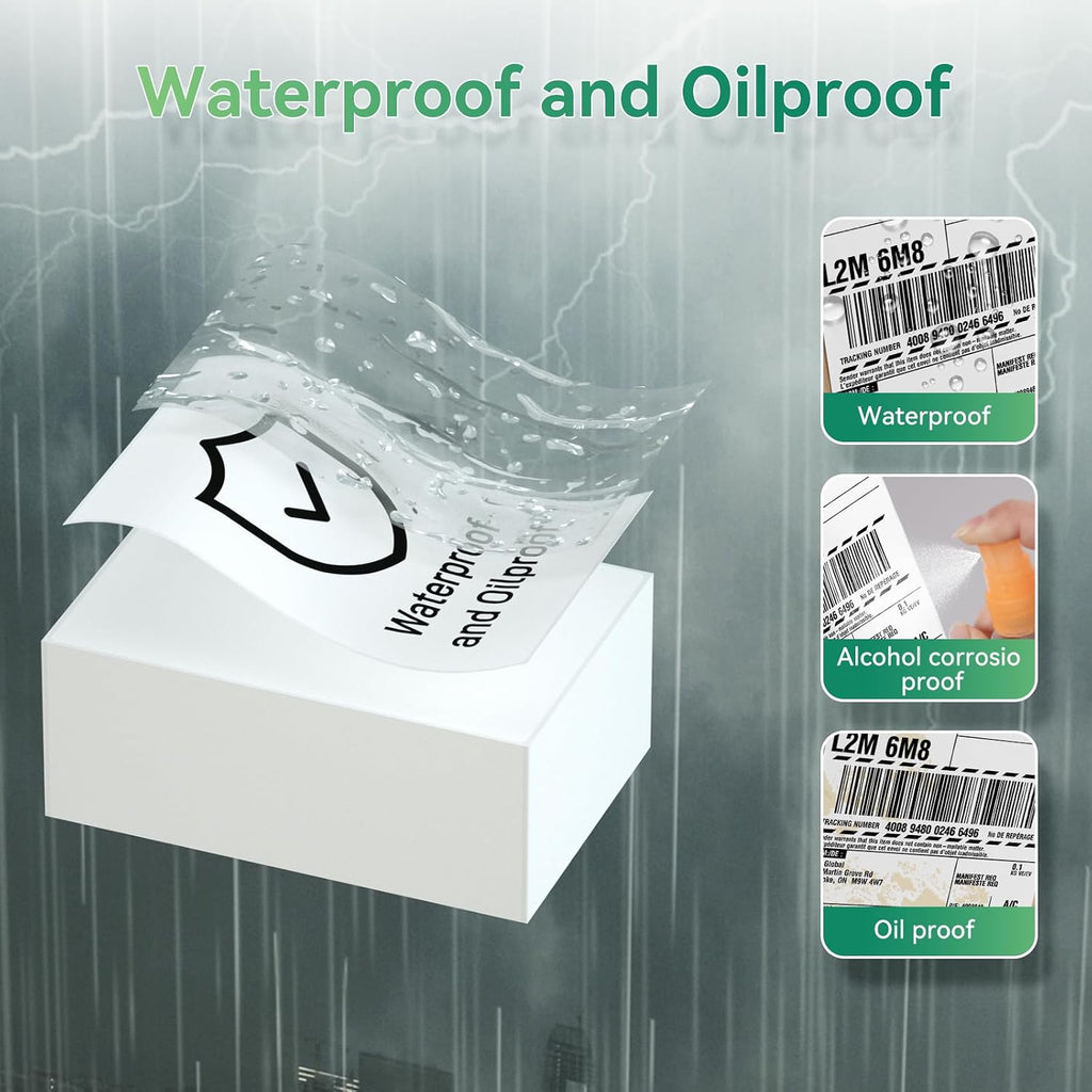 iDPRT Shipping Labels - 4x6 Thermal Direct Address Labels, Fan-Fold, Strong Adhesive, 500 per Stack, Compatible with JADENS,MUNBYN,Nelko,Phomemo,KNAON,iDPRT Thermal Label Printers - Image 4