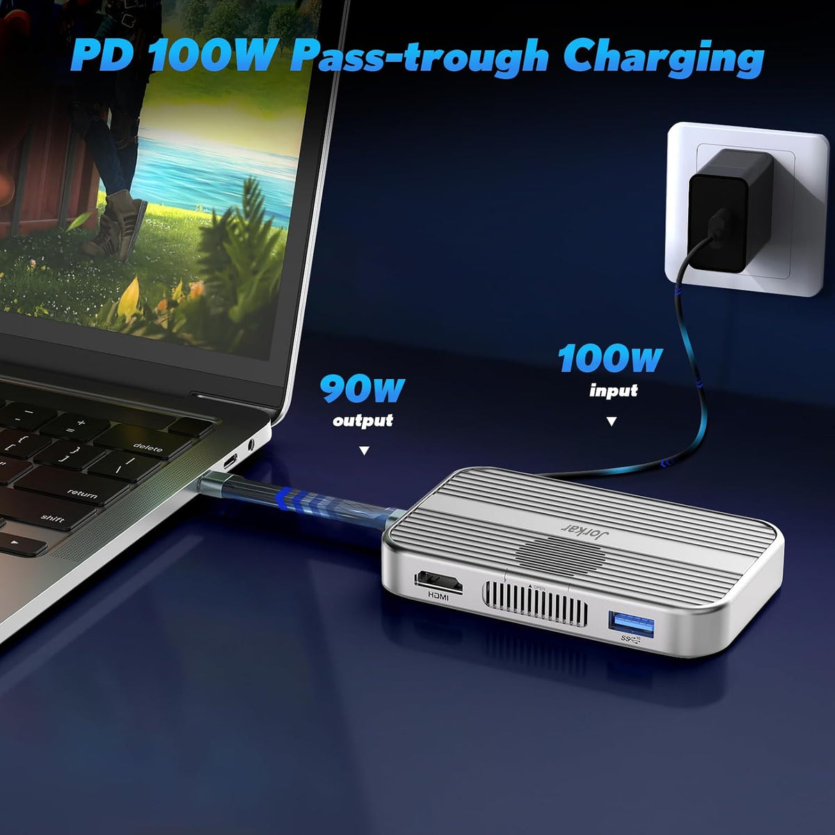 10gbps Magnetic Docking Station, USB C Hub with NVMe M.2 SSD Enclosure for iPhone 17/16/15 Pro/Pro Max/Plus with Cooling Fan, Support SSD Size 2230/2242/2260/2280 B+M M-Key - Image 9