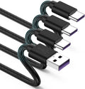 CyvenSmart USB Type C Cable 6ft, [2 Pack] USB A 2.0 to USB-C Fast Charger Durable TPE Cord Compatible with Samsung Galaxy A10/A20/A51/S10/S9/S8 Plus/Note 9/8,LG V50 V40 G8 G7 Thinq-Black by CyvenSmart