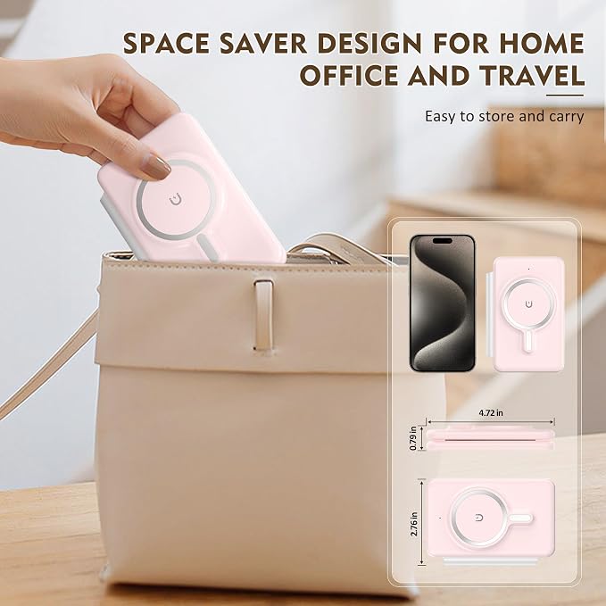 3 in 1 Wireless Charging Station for iPhone 17 16 15 14 13 12 Pro Max Plus – Foldable Magnetic Charger Pad for Apple Watch Series & AirPods – Fast Wireless Charging Dock for Travel & Home - Image 7