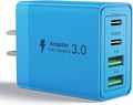 40W USB C Charger Block, 4-Port Type C Fast Charging Brick Dual PD&QC Wall Plug Adapter Wall Charger for iPhone 17/16/16 Pro/ 16 Pro Max/15/14/13/12, iPad, Airpods, iwatch, Samsung Galaxy by Aioneus