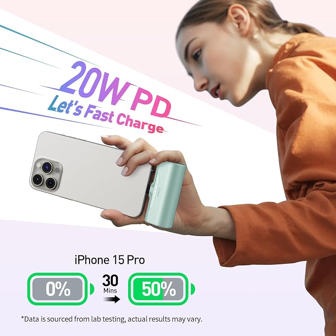 iWALK Portable Charger for iPhone 17/16/15 USB-C Small Power Bank 20W 4,500mAh Fast Charging Battery Pack Compatible with iPhone 15/16/17 Plus/17 Pro/17 Pro Max, Samsung Galaxy S25/S24/S23 Android - Image 2