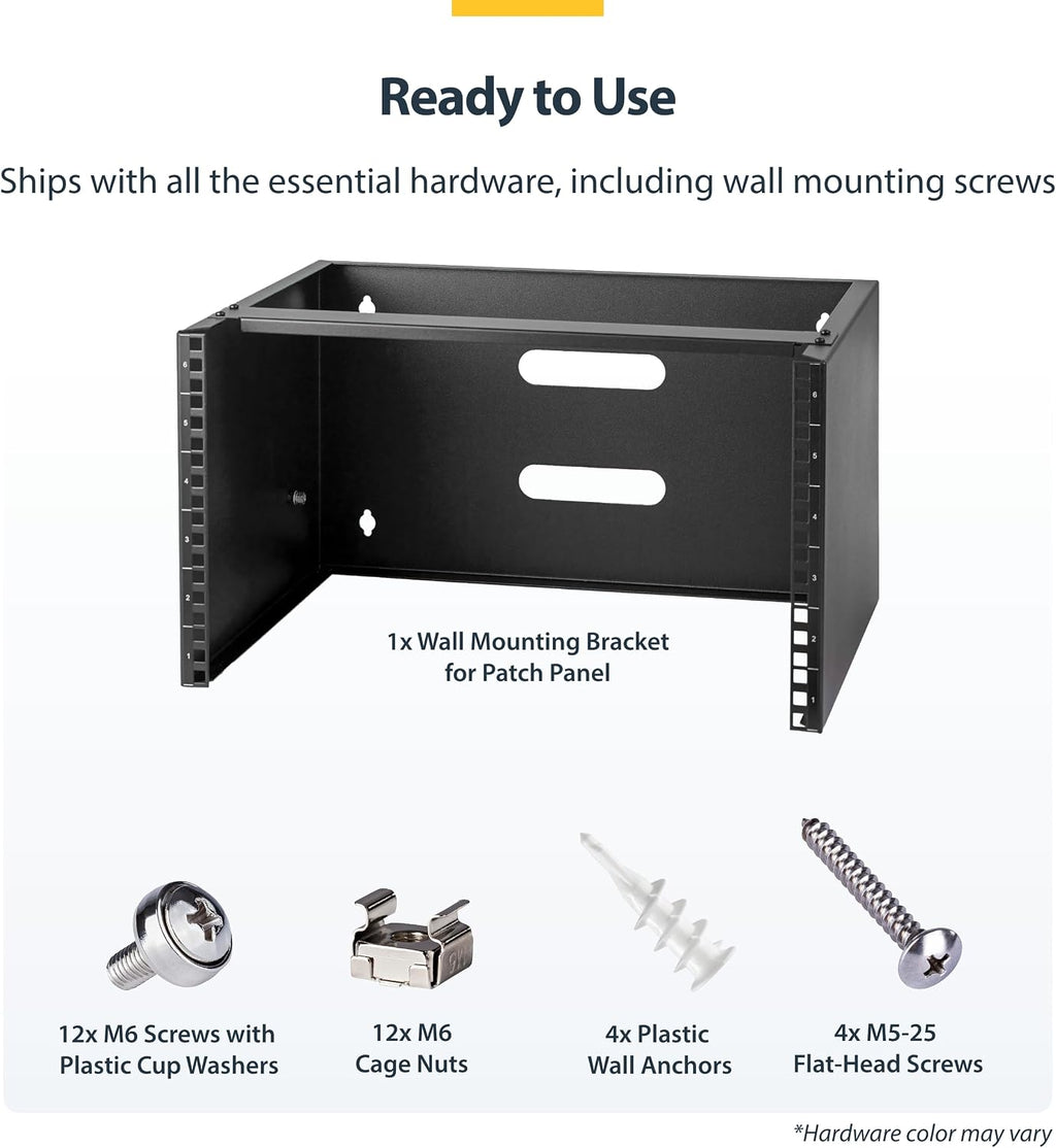 StarTech 6U 19in Wall-Mount Network Rack, 14in Deep, 44lb (WALLMOUNT6) - Image 5