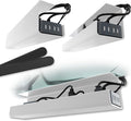 No-Screw Under Desk Cable Management Tray - Self-Adhesive Installation, Cord Management, Cable Tray, Under Desk Wire Organizer - White Set of 2 by ScandinavianHubCableTrays