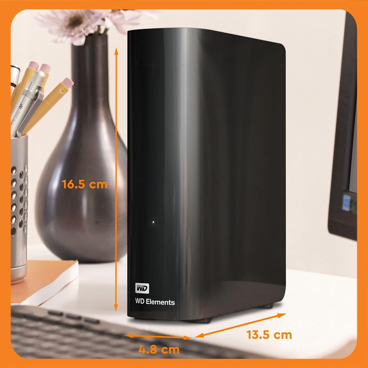 Western Digital 12TB Elements Desktop External Hard Drive, USB 3.0 drive for plug-and-play storage - WDBWLG0120HBK-WESN - Image 2