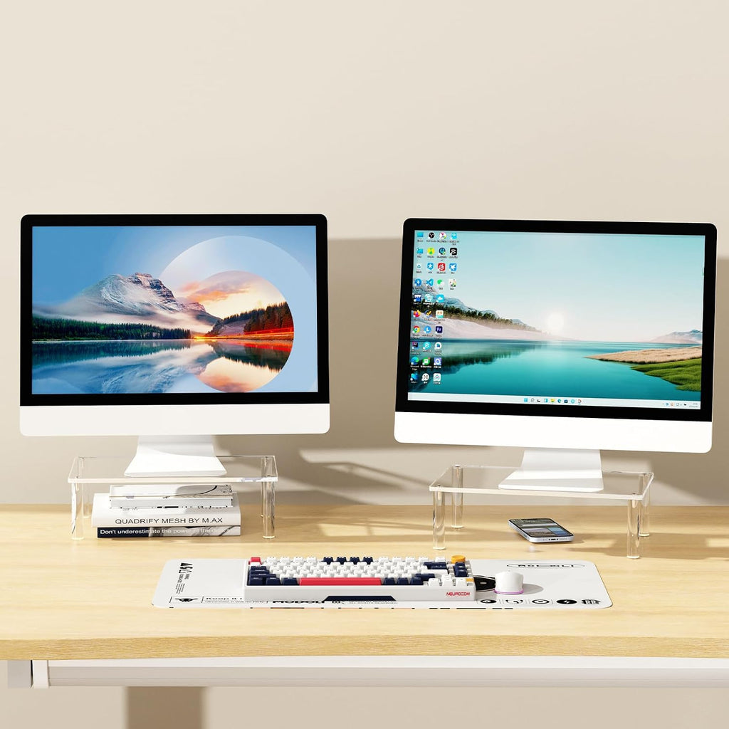 Acrylic Monitor Stand Riser 14X7.8 Clear Computer Stand Riser - Image 5