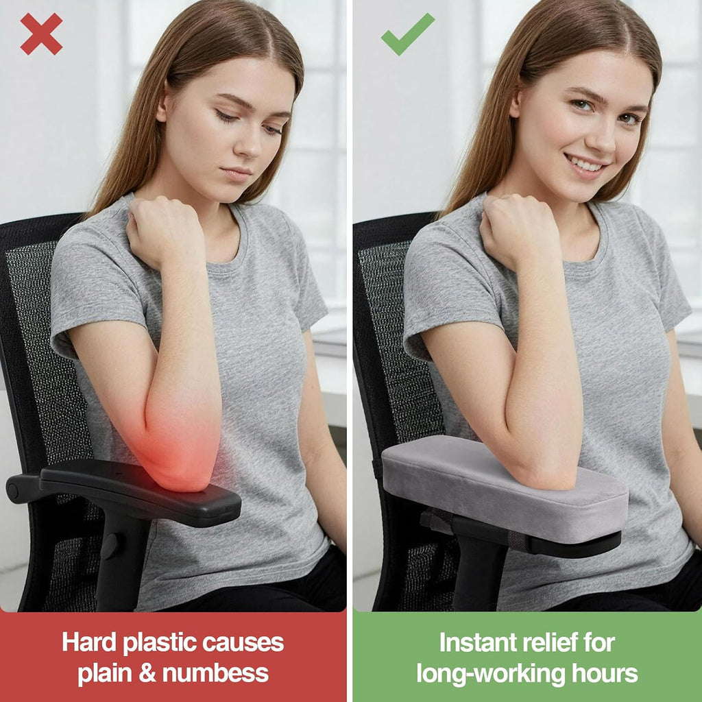 Smiry Memory Foam Office Chair Armrest Pads, Non-Slip Armrest Cushion - Image 5