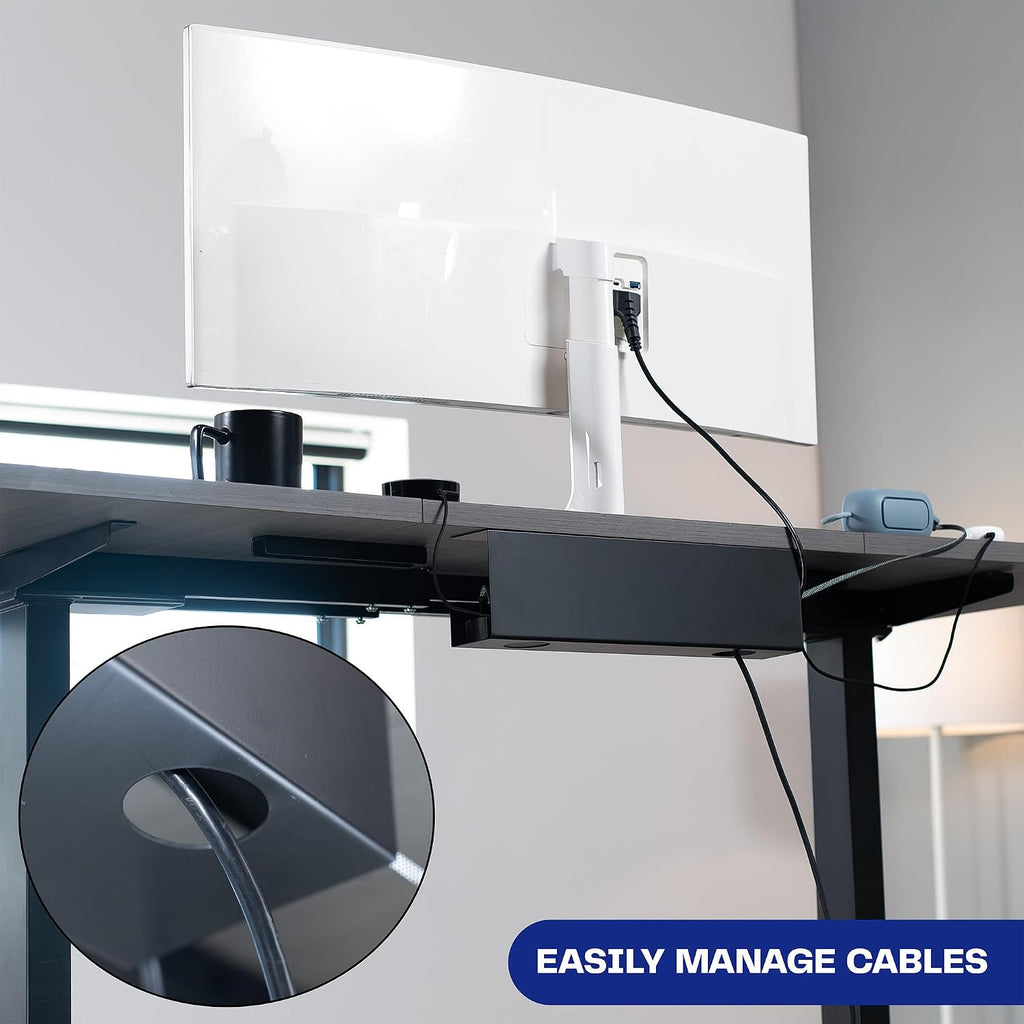 VIVO Extra Deep Under Desk Cable Management Tray, 16.5", Holds 11 lbs - Image 5